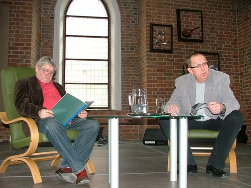 Elbląg, Mirosław Pęczak i Jacek Nowiński - autorzy programu Letnich Ogrodów Polityki Elbląg, Mirosław Pęczak i Jacek Nowiński - autorzy programu Letnich Ogrodów Polityki