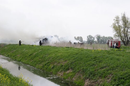 Elbląg, Pożar stogów siana Elbląg, Pożar stogów siana