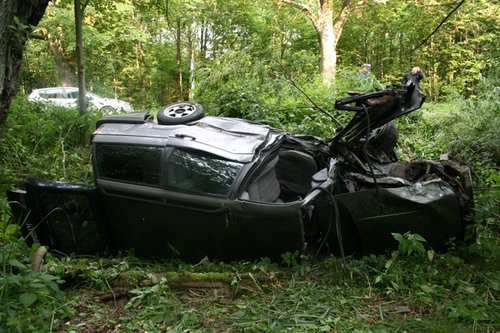 Elbląg, Efekt wypadku, do którego doszło na trasie Frombork – Narusa Elbląg, Efekt wypadku, do którego doszło na trasie Frombork – Narusa