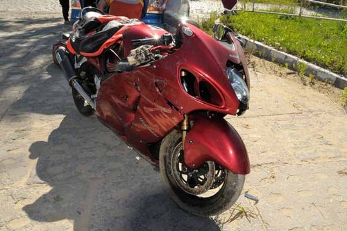 Elbląg, Kolizja motocykla z autem osobowym