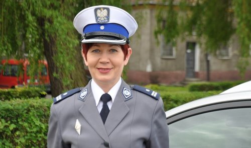 Elbląg, Podinsp. Małgorzata Słowik, ekspert Wydziału Prewencji i Ruchu Drogowego KWP w Olsztynie