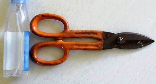 Elbląg, Policjanci zabezpieczyli na miejscu sekator oraz płyn dezynfekujący