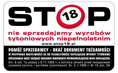 Elbląg, STOP 18!  Papierosy nie dla dzieciaków