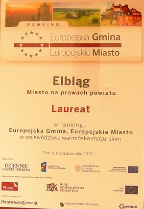 Elbląg, Elbląg szósty w województwie Elbląg, Elbląg szósty w województwie
