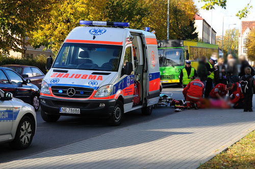 Elbląg, Dziecko wbiegło pod koła samochodu