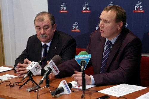 Elbląg, Na konferencji prasowej: Jerzy Wilk i Jacek Kurski Elbląg, Na konferencji prasowej: Jerzy Wilk i Jacek Kurski