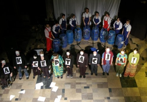Elbląg, Gdański Teatr "Razem" wystąpił wspólnie z zespołem muzycznym „Remont Pomp” Elbląg, Gdański Teatr "Razem" wystąpił wspólnie z zespołem muzycznym „Remont Pomp”