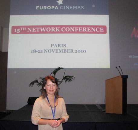 Elbląg, Natalia Klonowska, kierownik kina Światowid, reprezentowała Elbląg w Paryżu