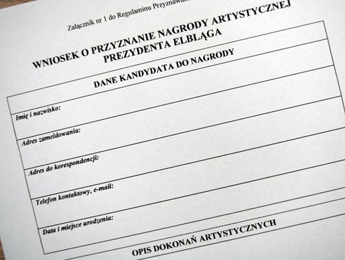 Elbląg, Zgłoś kandydatów do Elbląskich Nagród Kulturalnych Elbląg, Zgłoś kandydatów do Elbląskich Nagród Kulturalnych