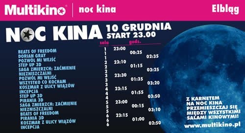 Elbląg, Noc Kina po raz ósmy Elbląg, Noc Kina po raz ósmy