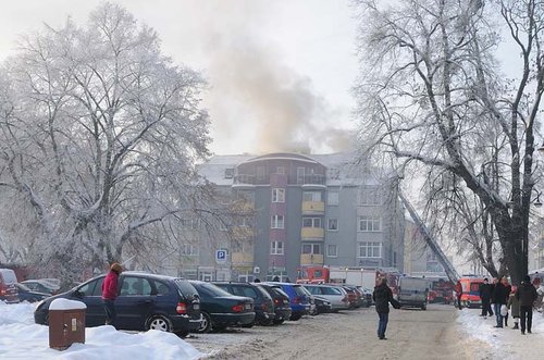 Elbląg, Pożar kamienicy na Bałuckiego