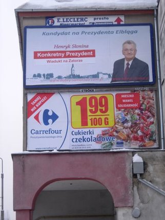 Elbląg, Skończyły się wybory, opadły plakaty z...drzew