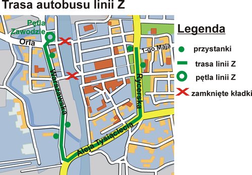 Elbląg, Linia Z dla zawodzian Elbląg, Linia Z dla zawodzian