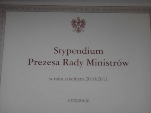 Elbląg, Stypendyści odebrali dyplomy Elbląg, Stypendyści odebrali dyplomy