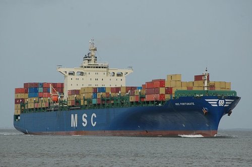 Elbląg, MSC Fortunate, który 28 lutego wpłynął do portu w Gdyni. Jednostka ma 275 m długości i 40 m szerokości, pojemność ponad 68 tys. ton, a na jego pokładzie mieści się 5700 kontenerów.