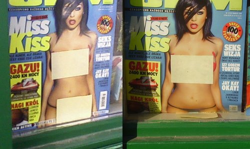 Elbląg, Półnaga dama zakryta karteczkami