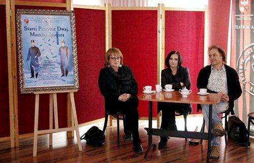 Elbląg, Realizatorzy spektaklu: (od lewej) Elżbieta Wernio, Julia Wernio, Piotr Salaber