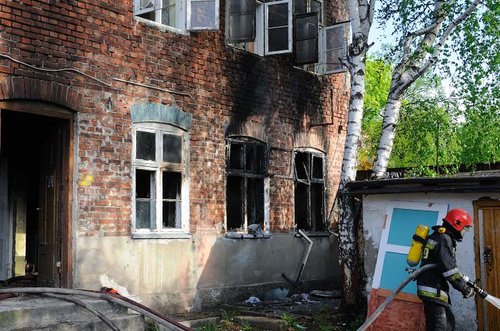 Elbląg, Pożar na Komeńskiego Elbląg, Pożar na Komeńskiego