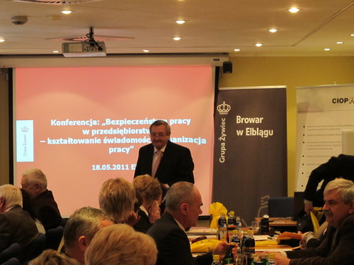 Elbląg, Dyrektor Browaru w Elblągu Roman Korzeniowski.