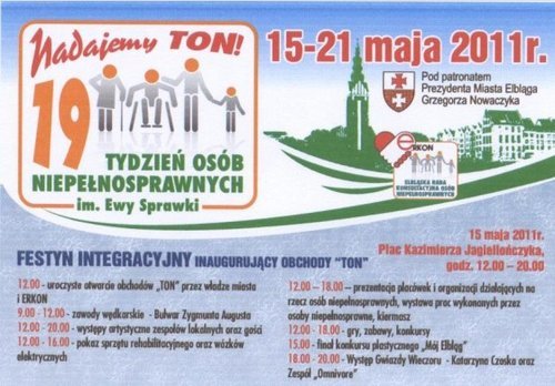 Elbląg, Tydzień osób niepełnosprawnych Elbląg, Tydzień osób niepełnosprawnych
