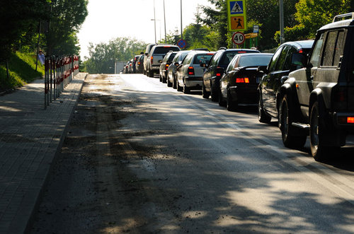 Elbląg, Plama oleju sparaliżowała ruch na Bema