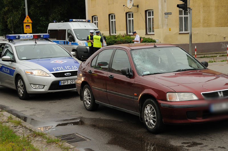 Elbląg, Potrącenie na przejściu