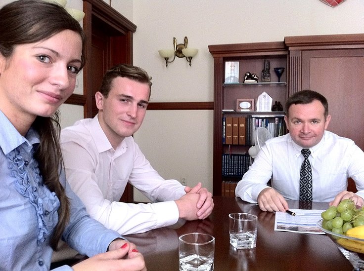 Elbląg, Aleksandra Mieszko, Bartłomiej Miłoszewski i prezydent Elbląga Grzegorz Nowaczyk Elbląg, Aleksandra Mieszko, Bartłomiej Miłoszewski i prezydent Elbląga Grzegorz Nowaczyk