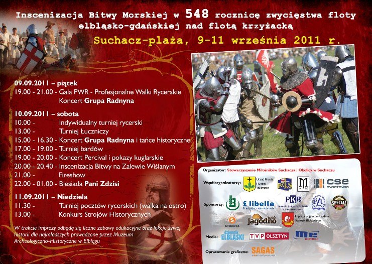 Elbląg, Inscenizacja bitwy morskiej w Suchaczu Elbląg, Inscenizacja bitwy morskiej w Suchaczu
