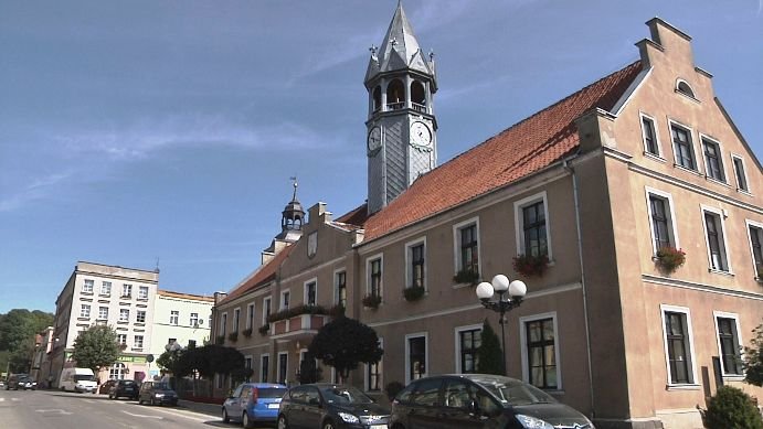 Elbląg, Kadr z materiału filmowego. Elbląg, Kadr z materiału filmowego.