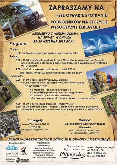 Elbląg, Spotkanie podróżników w Milejewku Elbląg, Spotkanie podróżników w Milejewku