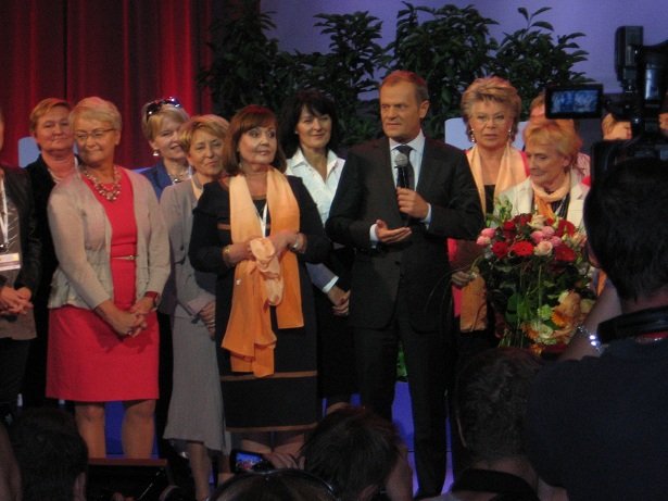 Elbląg, Z kobietami podczas kongresu spotkał się premier Donald Tusk