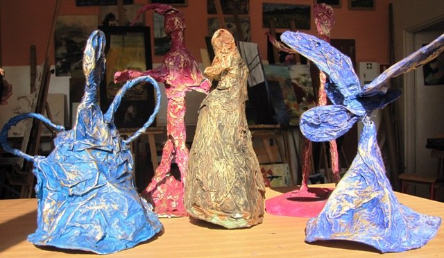 Elbląg, Prace z papieroplastyki wykonane w czasie zajęć arteterapeutycznych. Elbląg, Prace z papieroplastyki wykonane w czasie zajęć arteterapeutycznych.