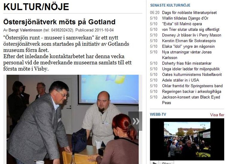 Elbląg, Elbląscy muzealnicy podczas rozmów w Visby - z artykułu szwedzkiego dziennika "Helagotland" Elbląg, Elbląscy muzealnicy podczas rozmów w Visby - z artykułu szwedzkiego dziennika "Helagotland"