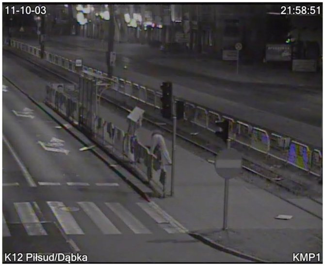 Elbląg, (kadr z kamery monitoringu)