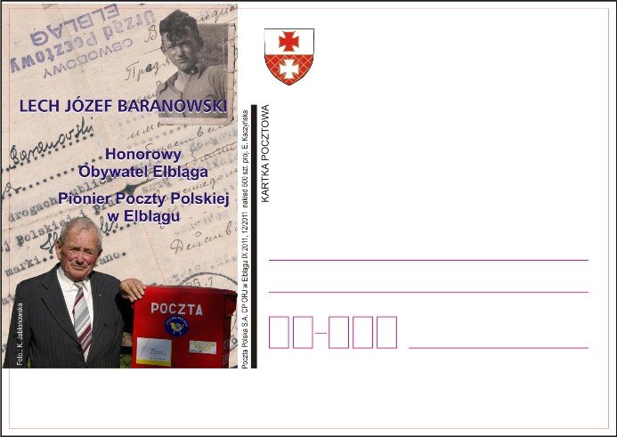 Elbląg, Pamiątkowa karta pocztowa została wydana w 500 egzemplarzach Elbląg, Pamiątkowa karta pocztowa została wydana w 500 egzemplarzach