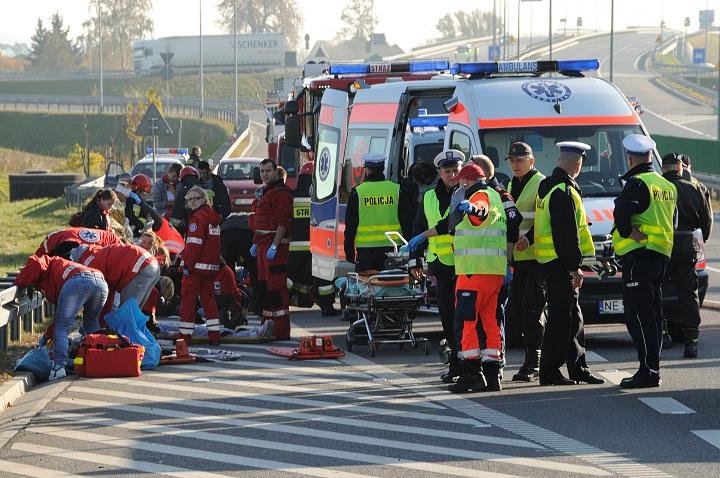 Elbląg, Wypadek autokaru na obwodnicy - ćwiczenia