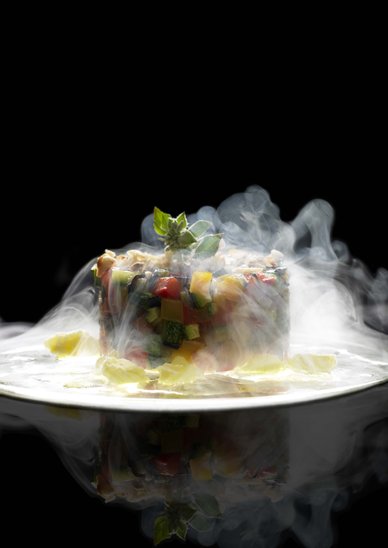 Elbląg, Ratatouille ze zmrozoną oliwą i bazylią. Elbląg, Ratatouille ze zmrozoną oliwą i bazylią.