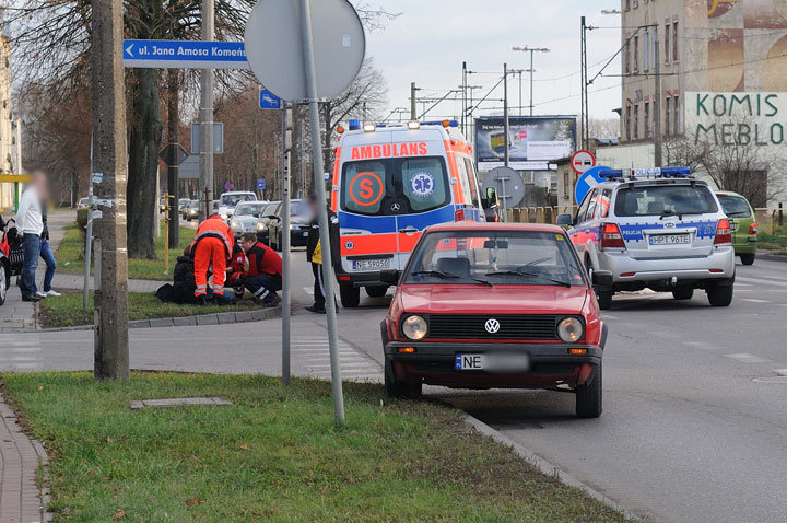 Elbląg, Pijany kierowca potrącił pieszą na pasach