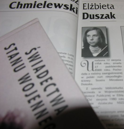 Elbląg, Świadectwa stanu wojennego Elbląg, Świadectwa stanu wojennego