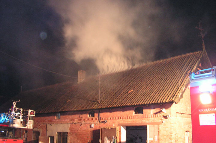 Elbląg, Zajazd: pożar budynku gospodarczego