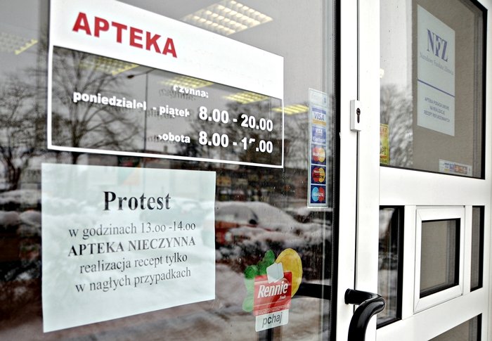 Elbląg, Protest w aptekach