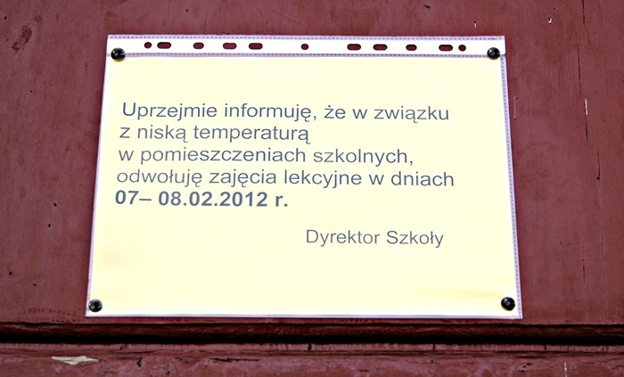 Elbląg, Szkoły w Elblągu też zamknięte Elbląg, Szkoły w Elblągu też zamknięte