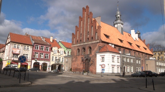 Elbląg, (kadr z materiału filmowego)