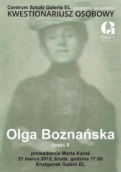 Elbląg, Kwestionariusz... Olgi Boznańskiej Elbląg, Kwestionariusz... Olgi Boznańskiej