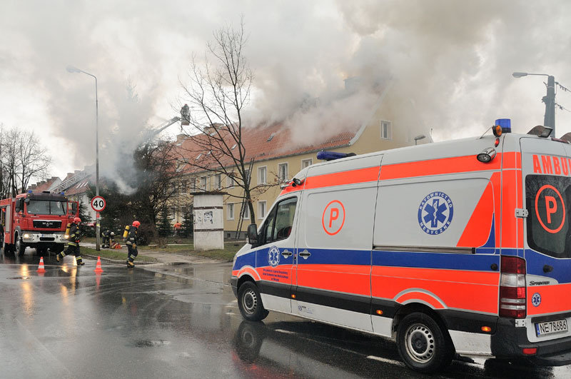 Elbląg, Pożar na Grottgera Elbląg, Pożar na Grottgera
