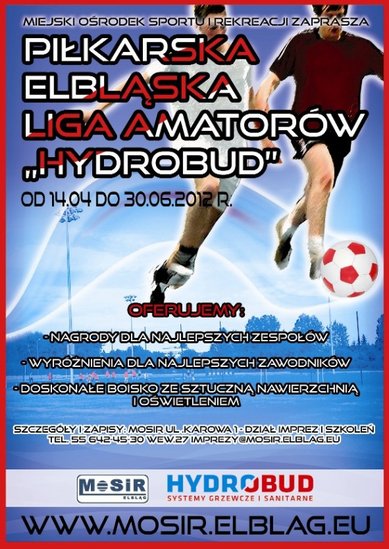 Elbląg, Rusza piłkarska liga amatorów Elbląg, Rusza piłkarska liga amatorów