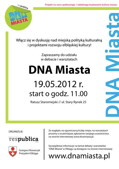 Elbląg, Kulturalne DNA Elbląg, Kulturalne DNA
