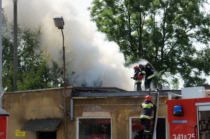 Elbląg, Hetmańska: pożar pustostanu