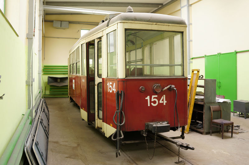 Elbląg, Wagon doczepny 5ND do dziś posiada oryginalnie zachowany układ wnętrza Elbląg, Wagon doczepny 5ND do dziś posiada oryginalnie zachowany układ wnętrza