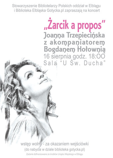 Elbląg, Recital Joanny Trzepiecińskiej w bibliotece Elbląg, Recital Joanny Trzepiecińskiej w bibliotece